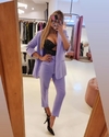 Pantalón Alexandra con cinturón lila