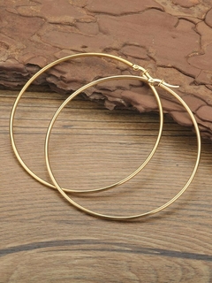 Aros Argollas Doradas Grandes en Acero Quirúrgico AR171 - comprar online