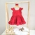 Vestido Infantil Luxo Laise Vermelho Natal 1 ano 