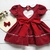 Vestido Infantil Xadrez Vermelho Natal