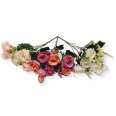 Ramo Rosas Decorativa Flor Artificial - comprar online