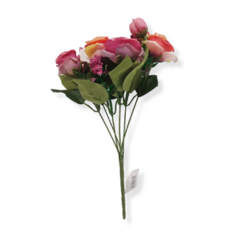 Ramo Rosas Decorativa Flor Artificial - pachos