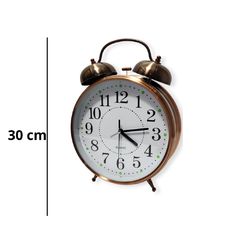 Reloj Despertador Grande Analógico Metal Campana Vintage - comprar online