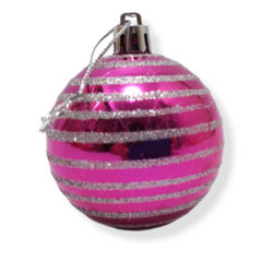 Bolas globos Navideños deco brillo rayas navidad Adorno - comprar online