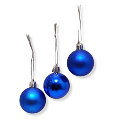 Bolas globos en tubo azul Adorno Navideños - comprar online
