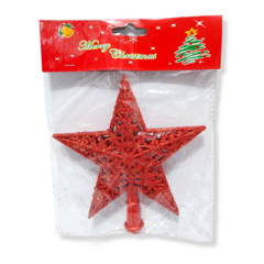 Puntero Estrella Adorno Navideño rojo brilloso navidad - pachos