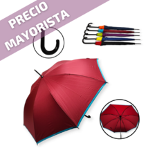 Paraguas largo reforzado de dos colores regaleria
