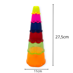 X Torre Apilable Didactico Infantil Plastico Juguete - comprar online