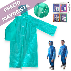 Piloto Adulto descartable Impermeable Lluvia Capa Capucha Plegable