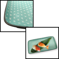 Plato Vajilla Sushi Rectangular Ceramica Diseño Bazar - tienda online
