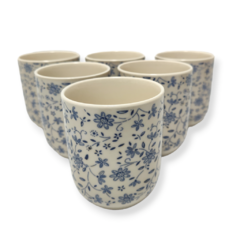 Taza Posillo Chino Ceramica Estampado X6 Unidades Bazar - comprar online