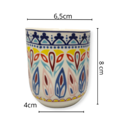 Taza Posillo Chino Ceramica Estampado X6 Unidades Bazar en internet