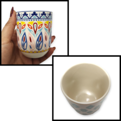 Taza Posillo Chino Ceramica Estampado X6 Unidades Bazar - pachos