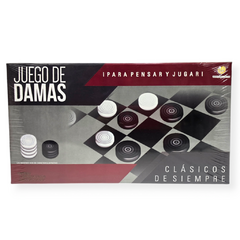 Juego de mesa damas clasico familiar caja juguete