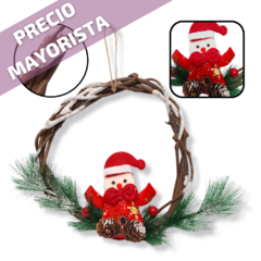 Adorno Corona Navideña rama gruesa Colgante navidad grande