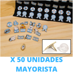 Escarapela Argentina Pin Prendedor Metal X50 Unidades
