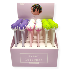 Lapicera Boligrafo sweet lollypop escolar tinta negra - tienda online
