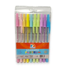 Boligrafo Lapiceras Color Pastel Blister X10 Unidades - tienda online