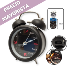 Reloj Despertador Campana Vintage Analógico Deco Regaleria