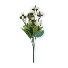 Ramo Rosas Artificiales Blancas Deco Centro Mesa - comprar online