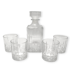 Set Vasos De Whisky X 4 Unid 350ml+ Botella Decantador 730ml - tienda online