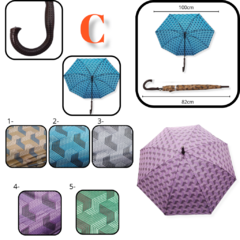 Imagen de paraguas largo reforzado coloridos Regaleria