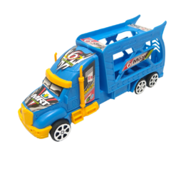 Camion con acoplado y 2 autitos transporte juguete - tienda online