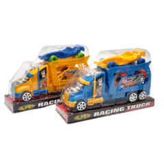 Imagen de X Camion con acoplado y 2 autitos transporte juguete