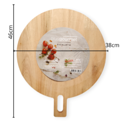 Tabla Redonda Pizzera Madera 38 cm Cocina Bazar - comprar online