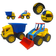 Camion volcador tractor mediano plastico juego juguetes - pachos