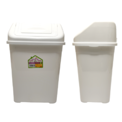 Tacho cesto Basura Vaiven 20 Lts Cocina Plastico Blanco - pachos