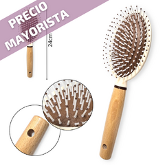 Cepillo pelo oval mango madera regaleria