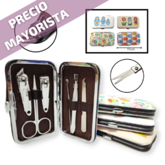 Set Manicura Estuche Estampado Pedicura Alicate