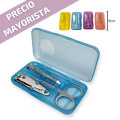 Set Manicura Estuche Alicate Pedicura Estuche Negro 4 Piezas