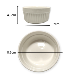 Compotera Cuenco Bowl Ceramica Blanco chico rayado Cocina bazar - comprar online