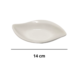 platito sushi porcelana blanca forma hoja - comprar online