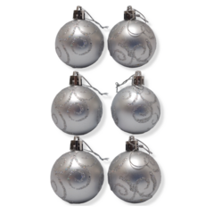Bolas globos Navideños plateados deco brillos Colgantes en internet