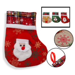 Adorno navideño Bota diseño Roja Navideña Navidad - tienda online