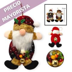 Adorno navideño Papa Noel barba Muñeco Colgante Navidad