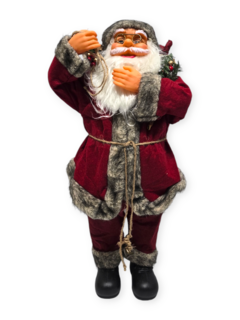 Papa Noel Muñeco 60cm Navideño Santa Artesanal Rojo Navidad