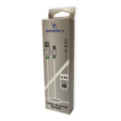 Cable Usb A V8 100cm Blanco Cable Datos - tienda online