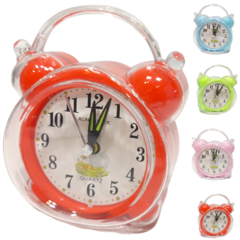 Reloj Despertador Plástico Campana Analogico Decorativo