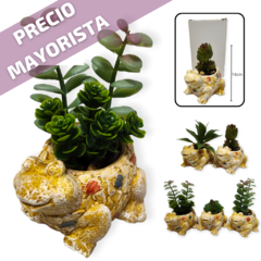 Planta Artificial Bonsai Maceta Vintage Arbol Deco Regaleria Sapito