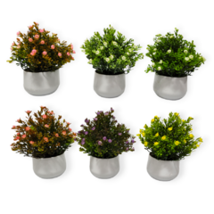 Planta Flores Exterior Interior Maceta Artificial Deco Hoga - comprar online