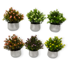 A Planta Flores Exterior Interior Maceta Artificial Deco Hoga - comprar online