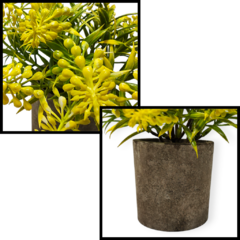 A Planta Maceta Cemento Exterior Interior Artificial Deco - tienda online