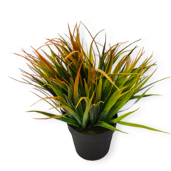 A Planta Artificial Pasto Exterior Interior Maceta Deco Hogar