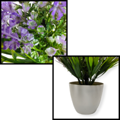 Planta Exterior Interior Maceta Artificial Deco Flores Hogar - comprar online