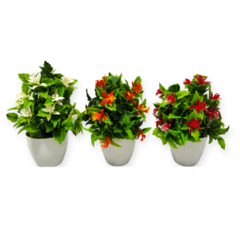 A Planta Exterior Interior Maceta Artificial Deco Flores Hogar - comprar online
