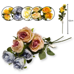 Ramo Rosas Artificiales vara flor flores - comprar online